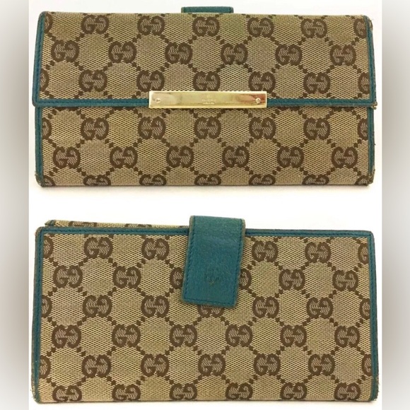 GUCCI Signature Monogram Canvas/Leather Long Wallet โค๏ธ - Picture 17 of 17